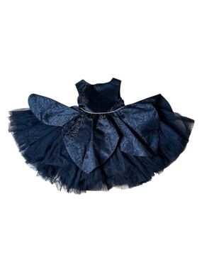 Princess Daliana 6-12 Months Baby Girl Dress Black Tulle Gown Poofy Formal Event
